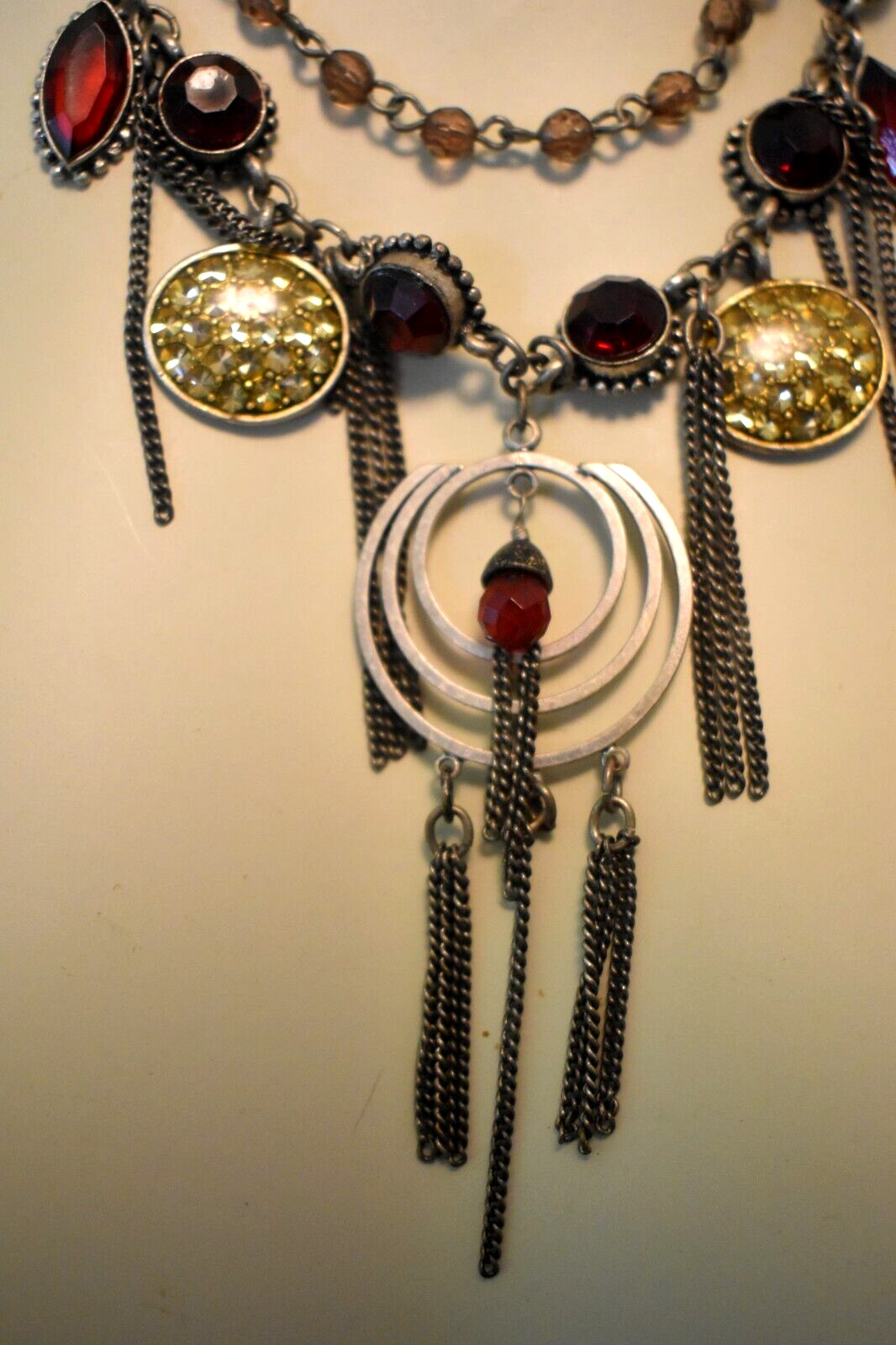 Steampunk Style Layered Statement Necklace