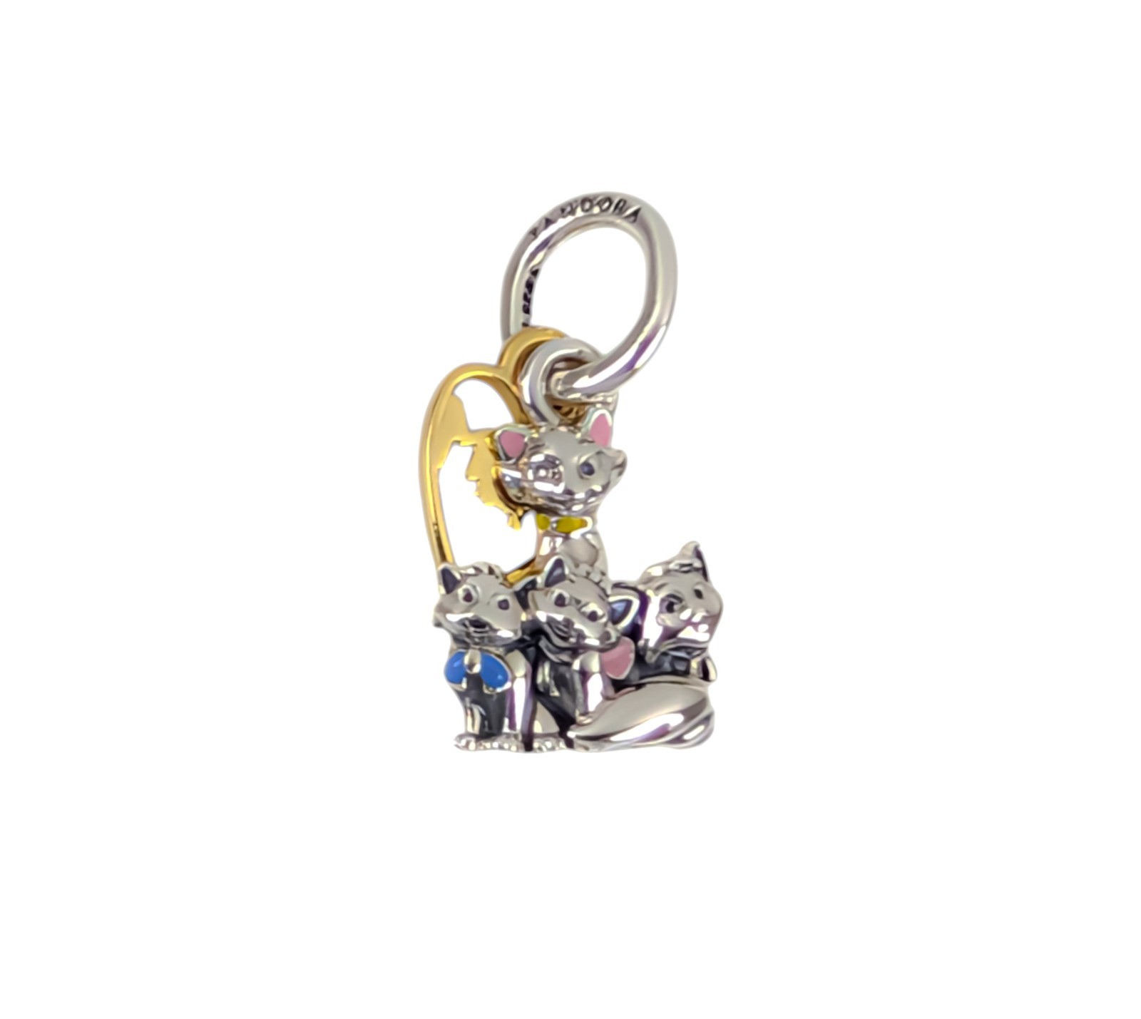New 100% Auth PANDORA Disney Aristocats Duchess & Kittens Mom Charm 764465C01