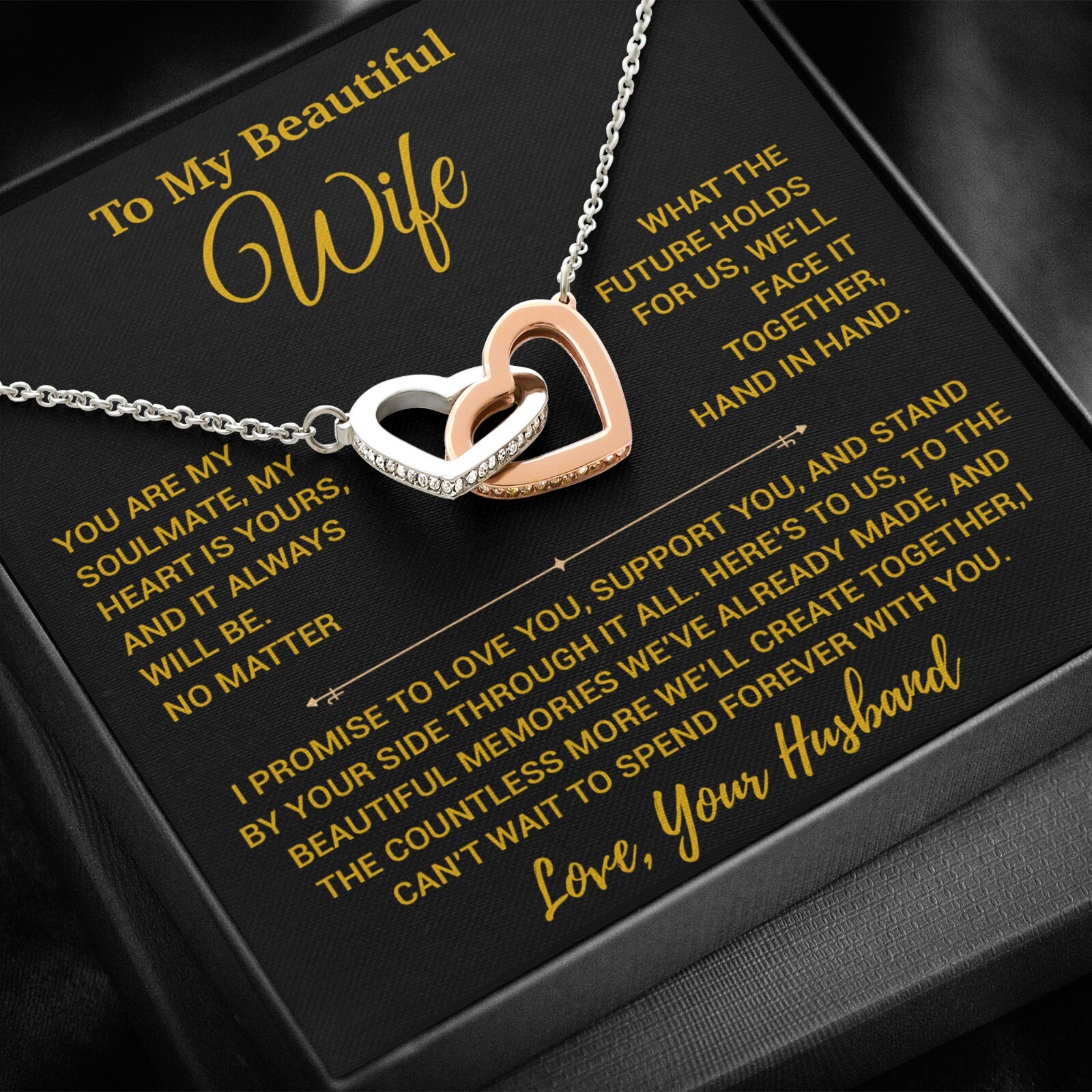 To My Wife Necklace, Vanlentines Gifts For Women, Anniversary Gift For Wife