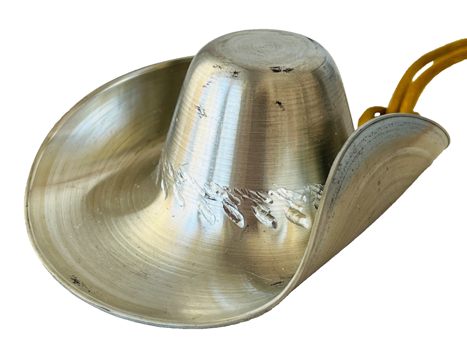 Aluminum Cowboy Hat Pendant on Silk Cord 3.25″ x 2.5″