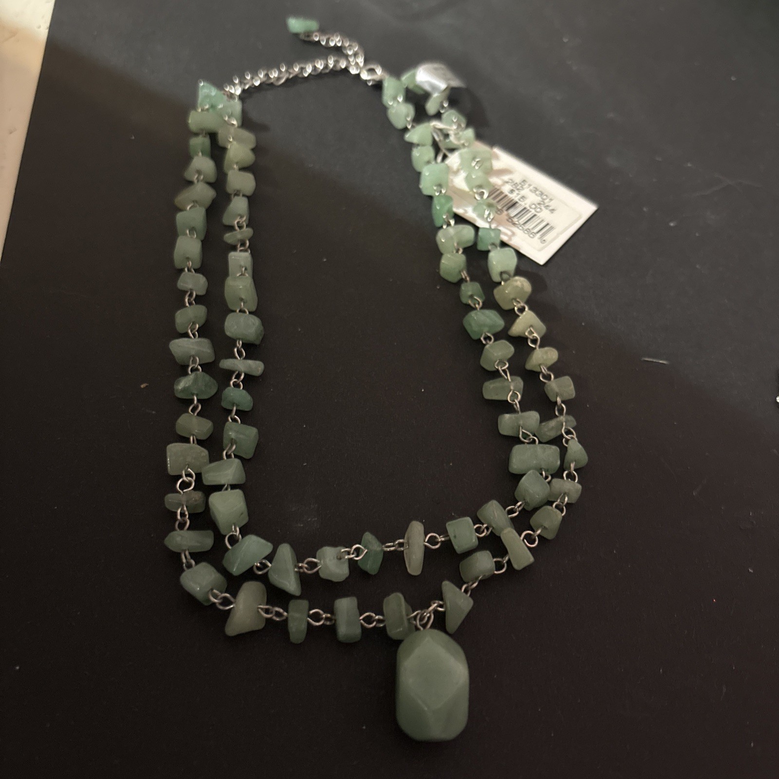semi precious stone necklace- Green