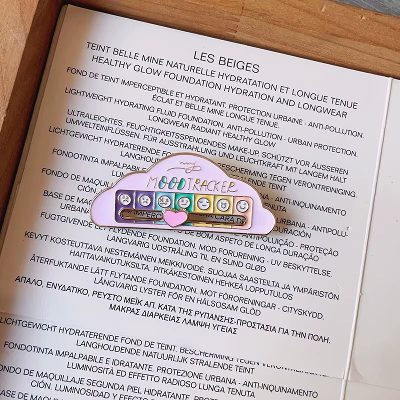 My Social Battery Slider Enamel Pin Interactive Mood Expression Brooch Badge
