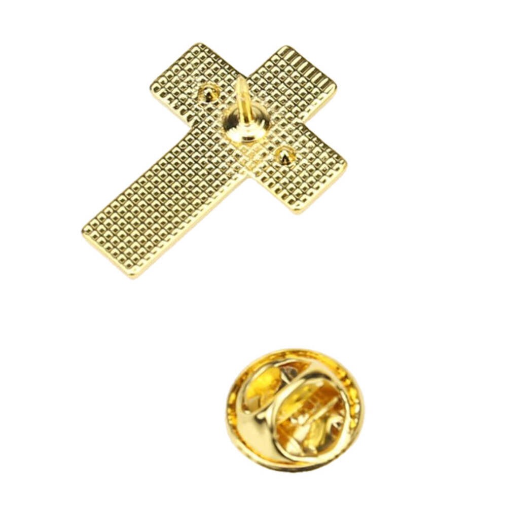 US American Flag Cross Patriotic Enamel Pin