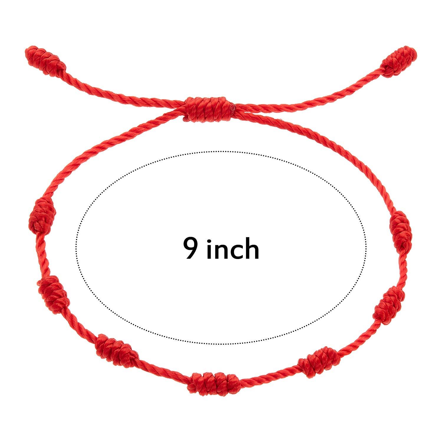 4× Tibetan Lucky Red String Bracelet Protection Men Women Lucky Rope 2 Kind USA