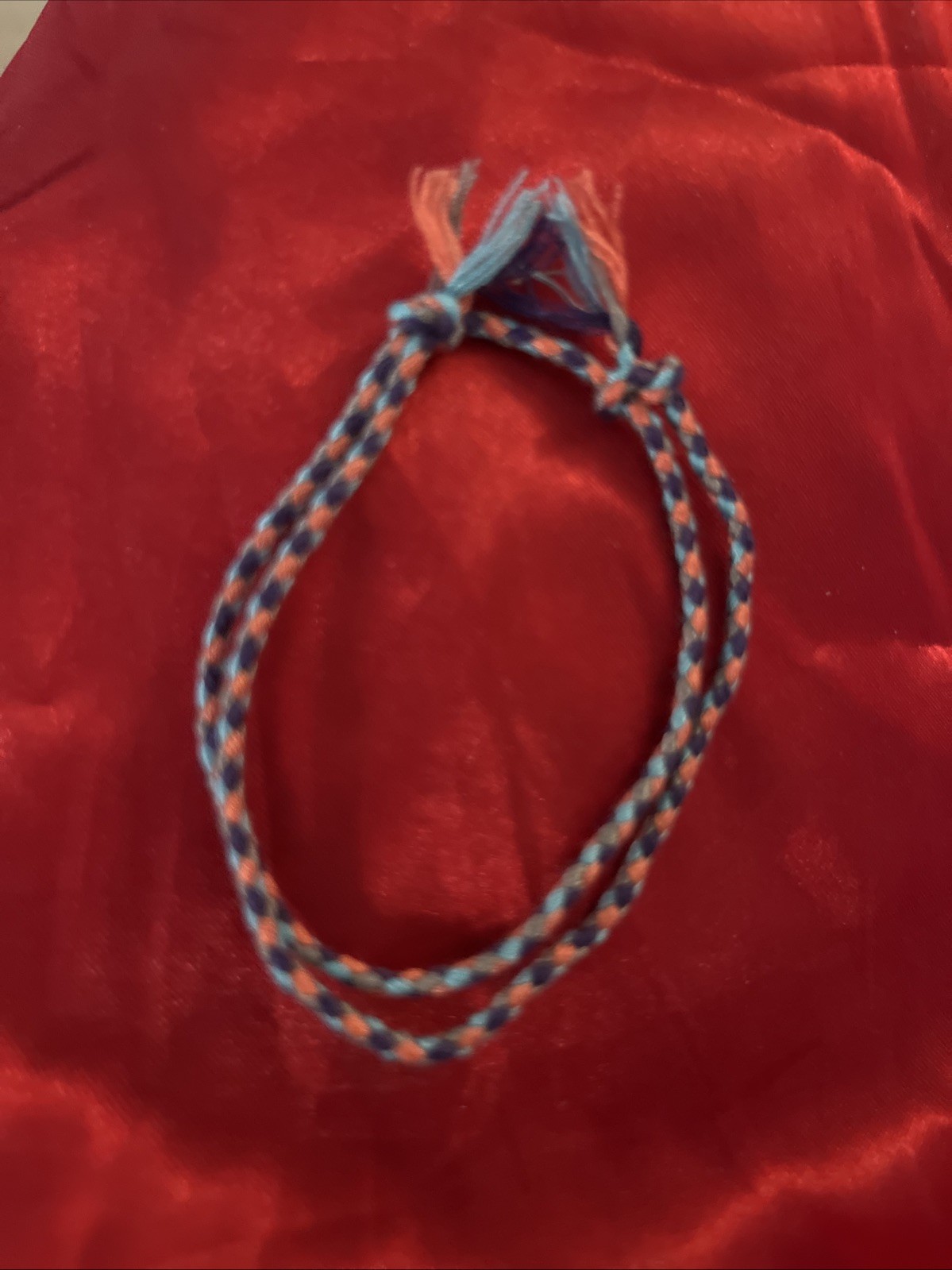 NEW BOHO BRAID THREAD FRIENDSHIP BRACELET ADJUSTABLE KNOT PURPLE PEACH AQUA NIP