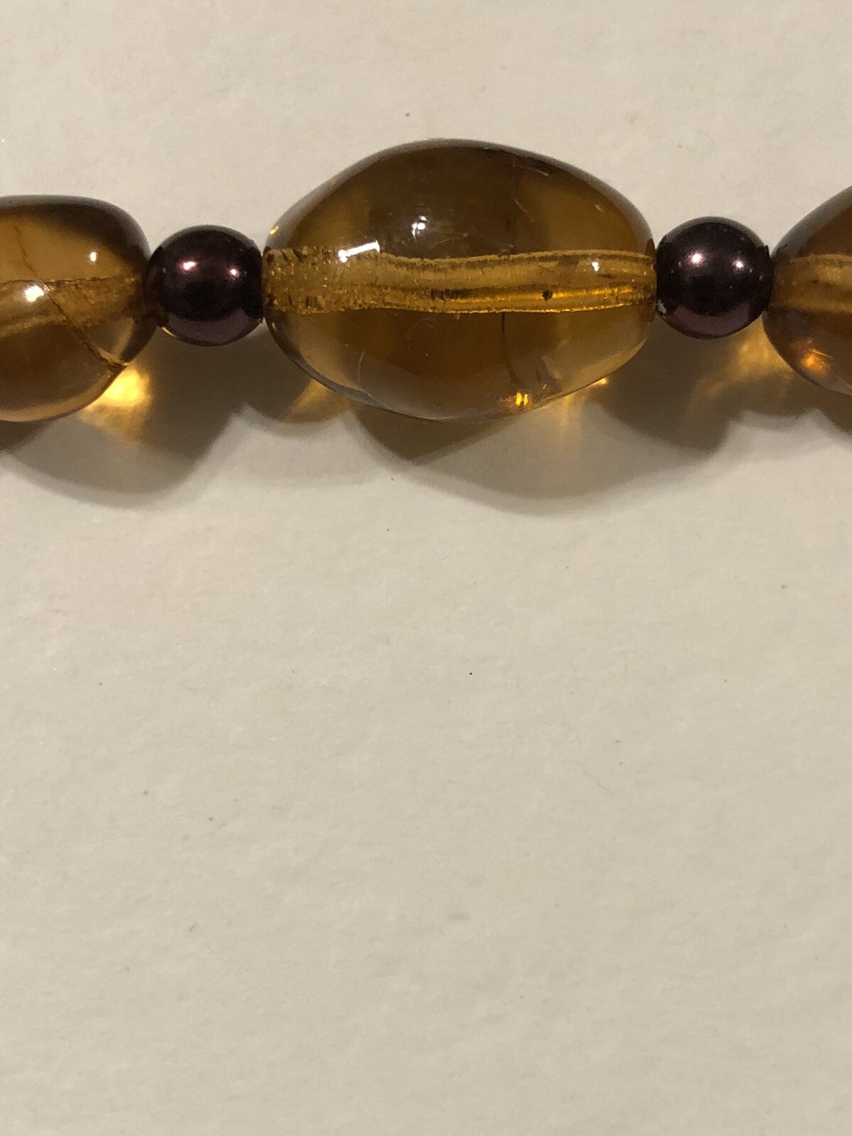 Joan Rivers Amber 25” Chunky Beaded Necklace Signed Free Shipping