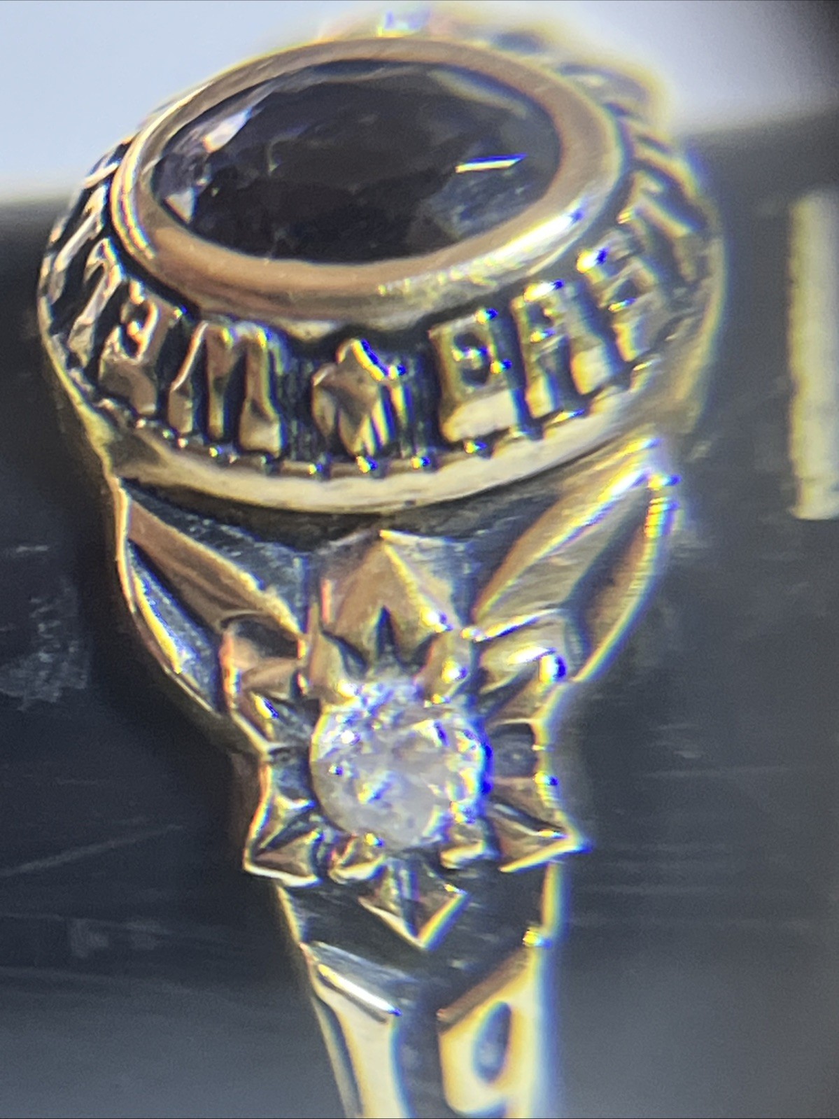 Oval Birthstone High School Class Ring Graduation Size 5 Stamped 10k(See Photos)