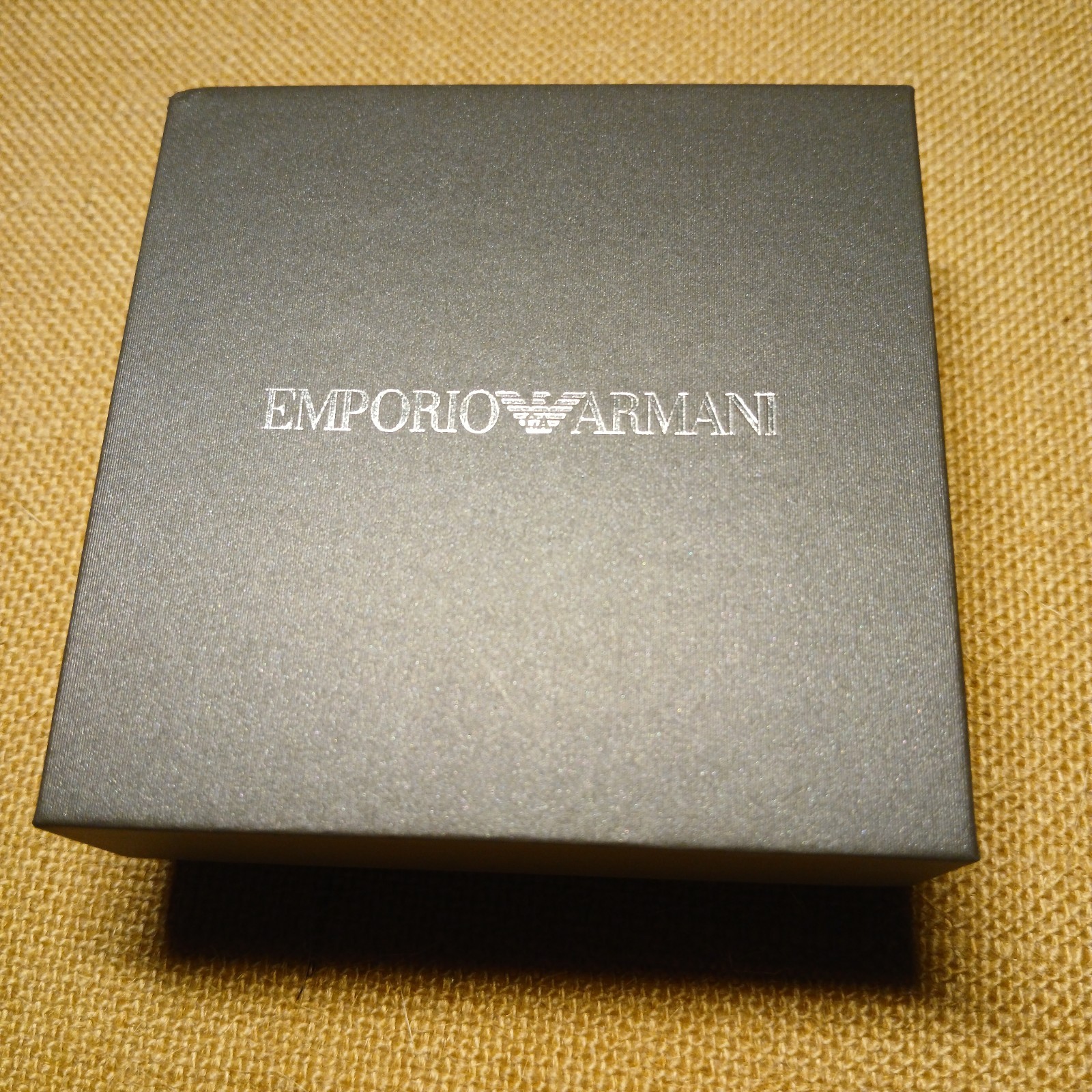 NWT 140$ Emporio Armani Gold Tone Steel LOVE Necklace New In Box