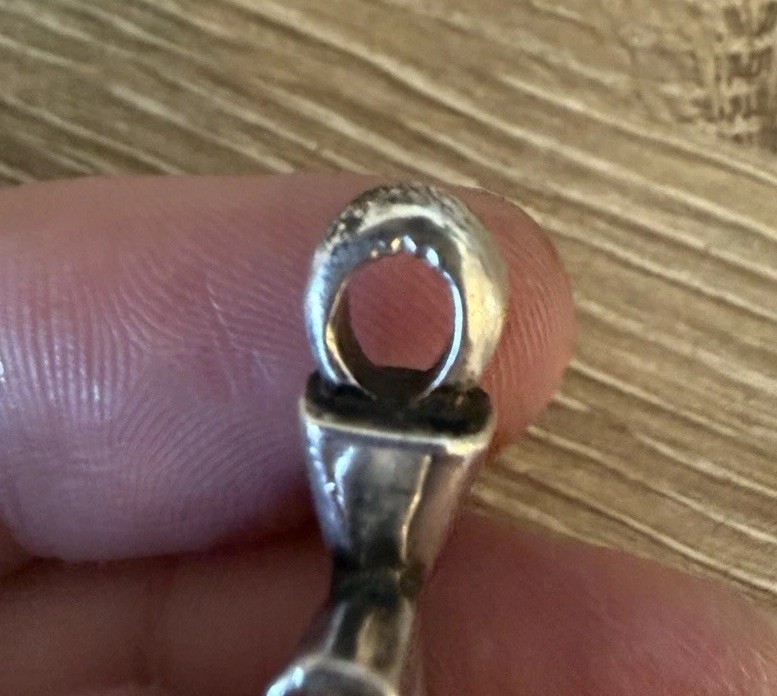 James Avery retired heavy/large St Teresa Sterling Silver Cross Pendant, Signed