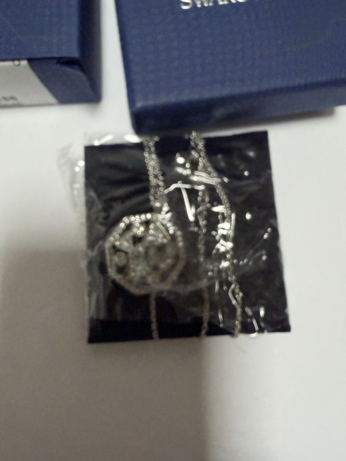 Authentic Swarovski Surface Pendant Necklace Crystal Rhodium Plated 1148188 NIB