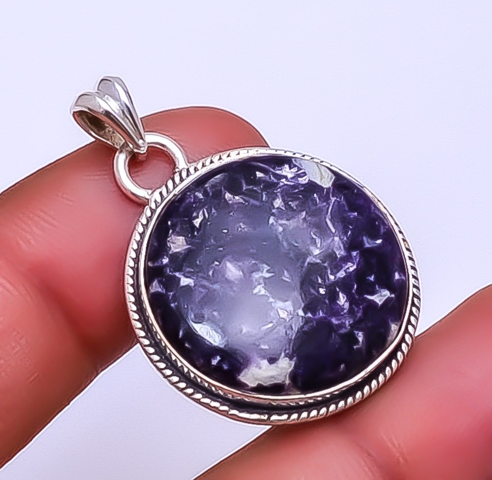 Lepidolite – San Diego 925 Sterling Silver Jewelry Pendant 1.37″ P_9359_148_27