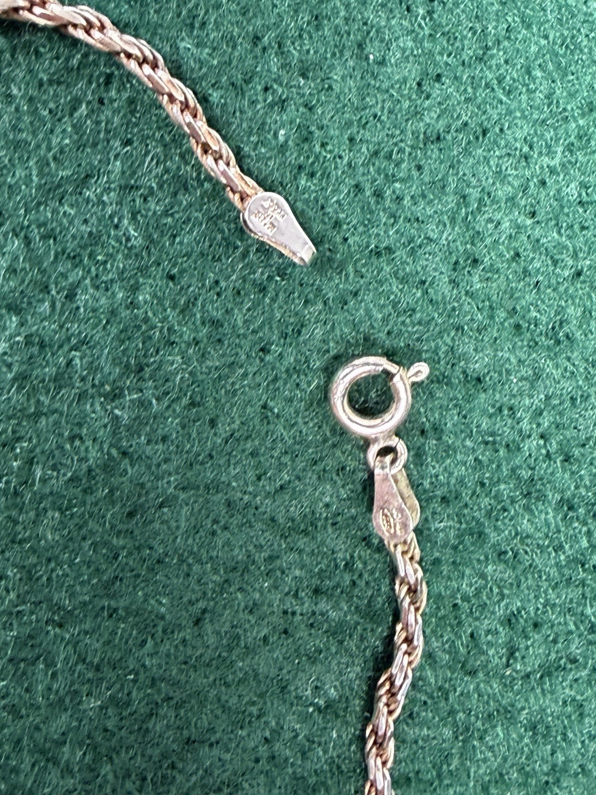 925 Italy Sterling Silver Rope Chain Bracelet 7” Twisted Link Made in Italy