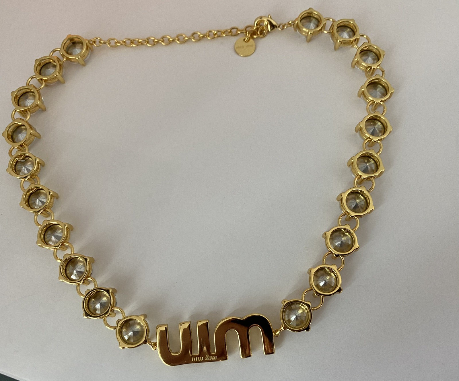 Miu Miu Authentic Rare Find Crystal Chocker Necklace