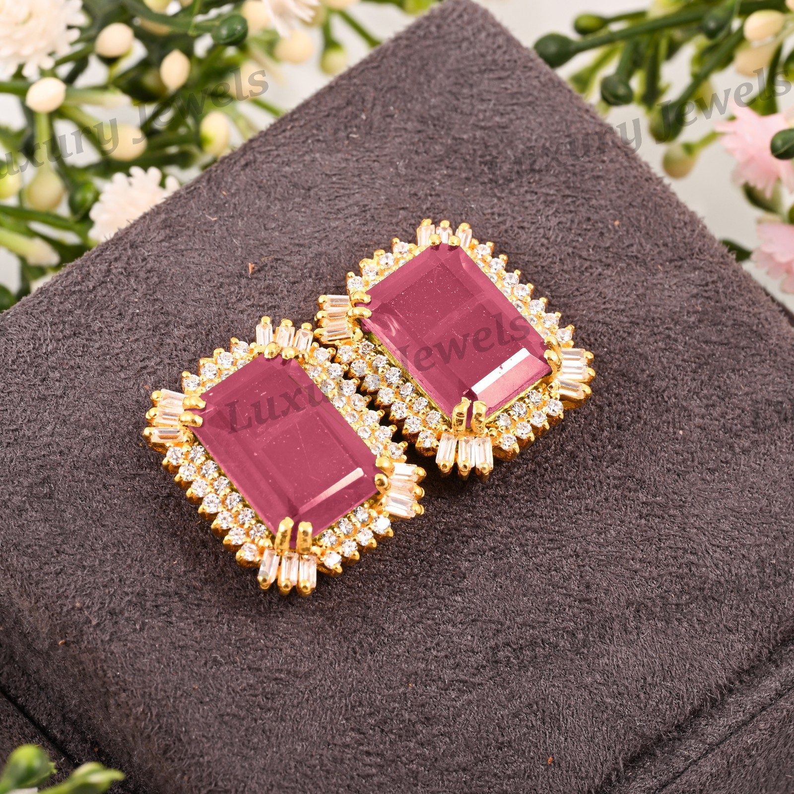 Pink Tourmaline 925 Sterling Silver Earrings Sparkling Gemstone Studs