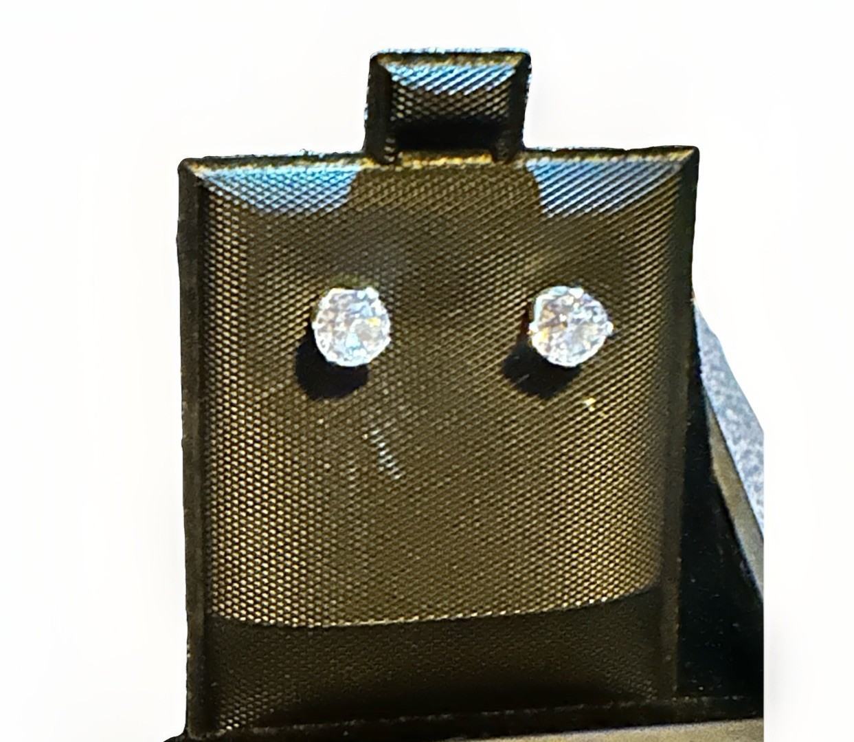 Everyday Luxury Silver 5mm Cubic Zirconia Earrings Unisex Teen Adult Kids Gift