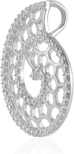 Filigree Swirl Pendant for Women in 925 Sterling Silver and Gold Plating
