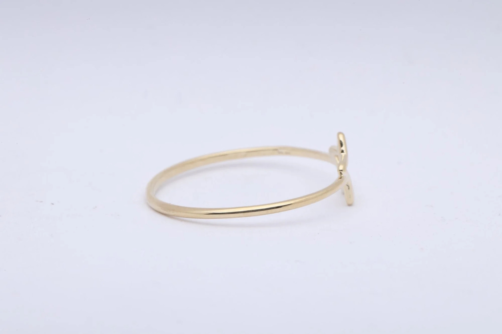 14k Yellow Gold Dainty Open Star Ring Size 9.25 (0.90ctw)