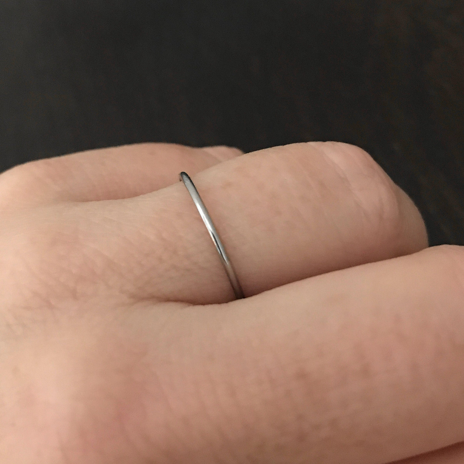 Thin Stainless Steel Band Ring (1mm)