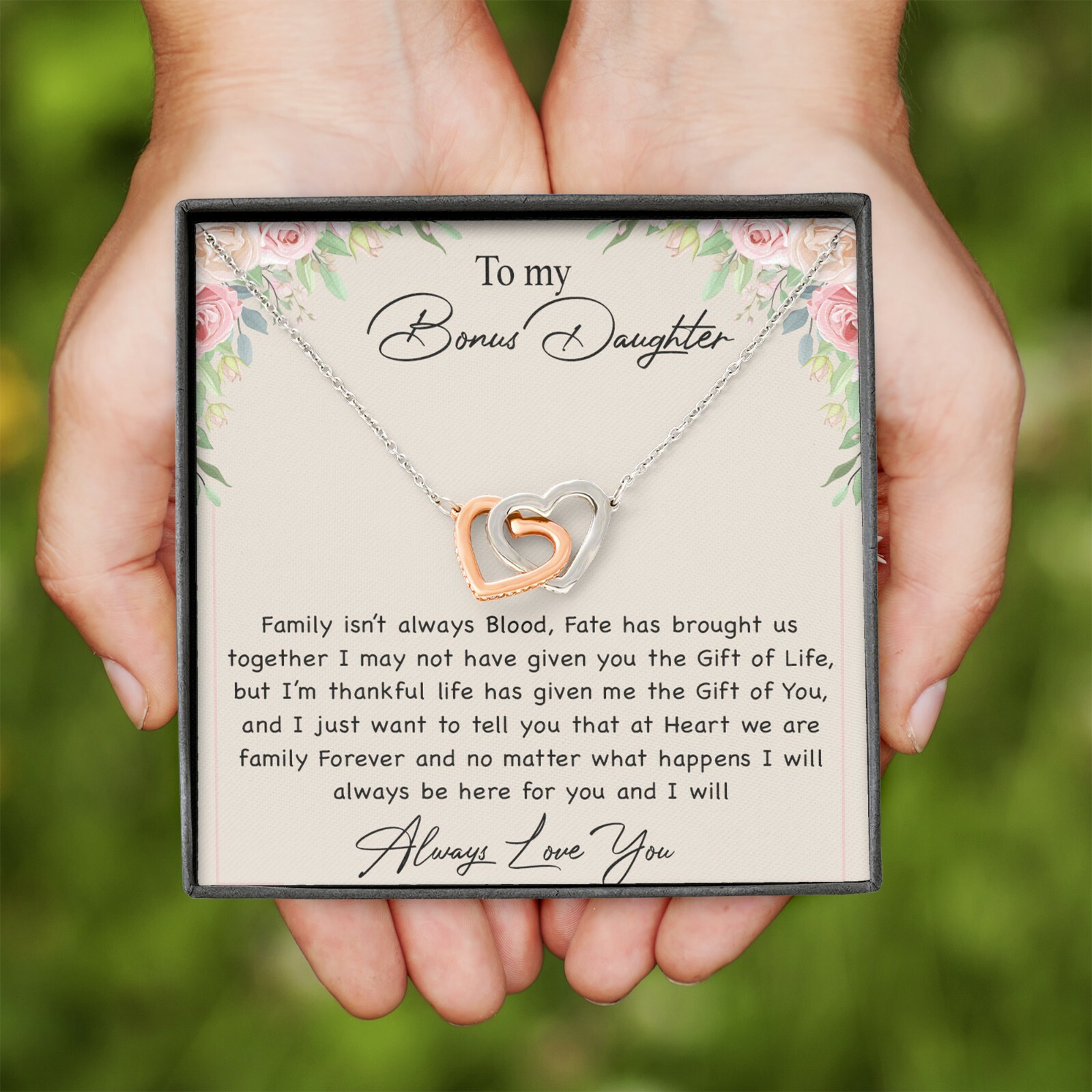 To my Bonus Daughter Necklace, Bonus Daughter, Step Daughter Gift