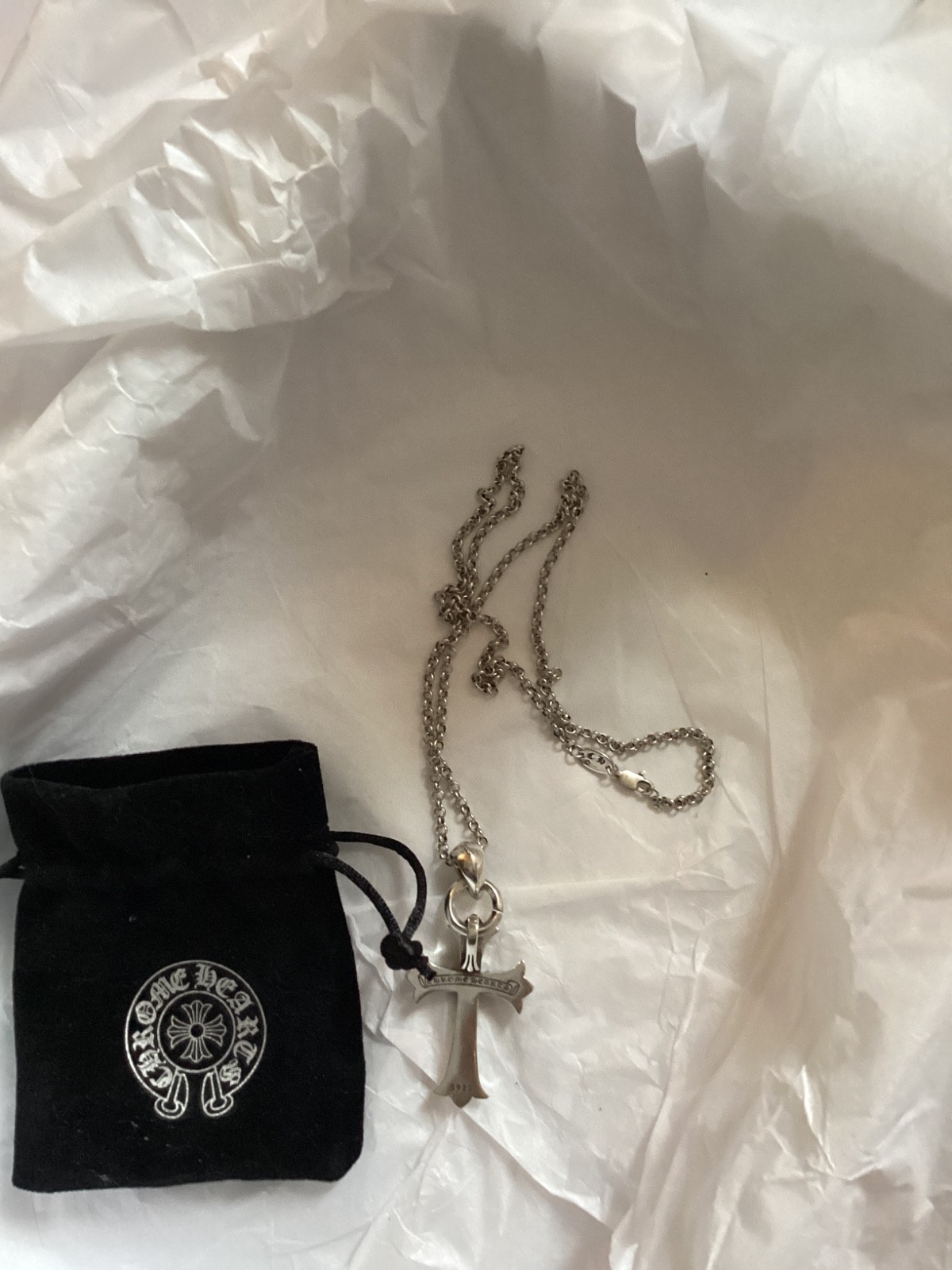 gothic cross necklace for mens 925 silver