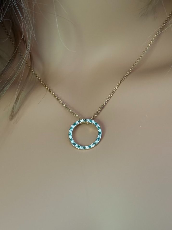 STI Genuine Emerald and Cubic Zirconia Set Necklace, Ring, Earrings and Bangle