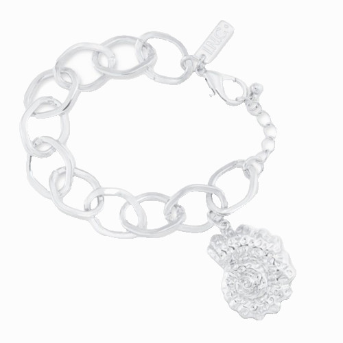 I.N.C. International Concepts Rhodium-Plated Shell Charm Link Bracelet NWT $29