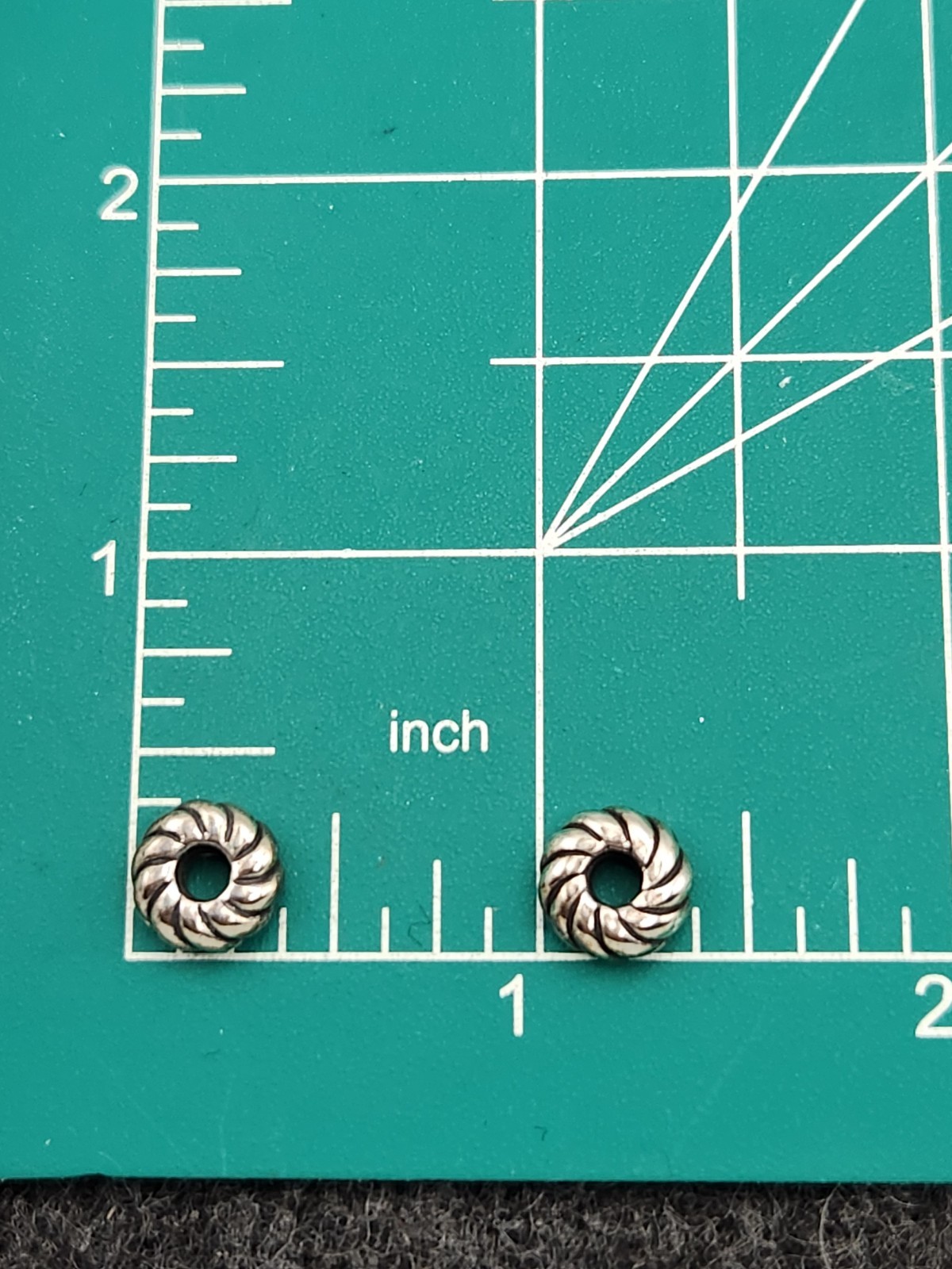 Brighton Two Mini Charm Spacer Beads Silver Set of 2