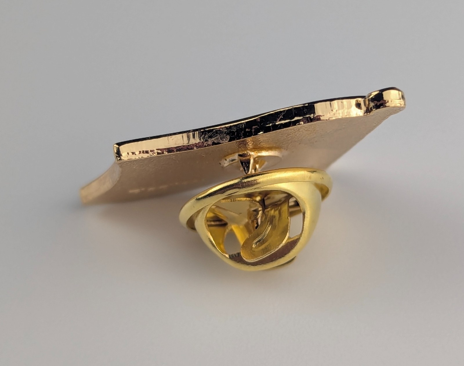 Alabama State Flag Lapel Pin; Die-Struck Steel Alloy; Protective Epoxy Coating