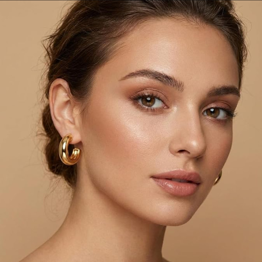 6 Pairs Gold Clip On Earrings for Women Non Pierced Chunky Twisted Knot Set