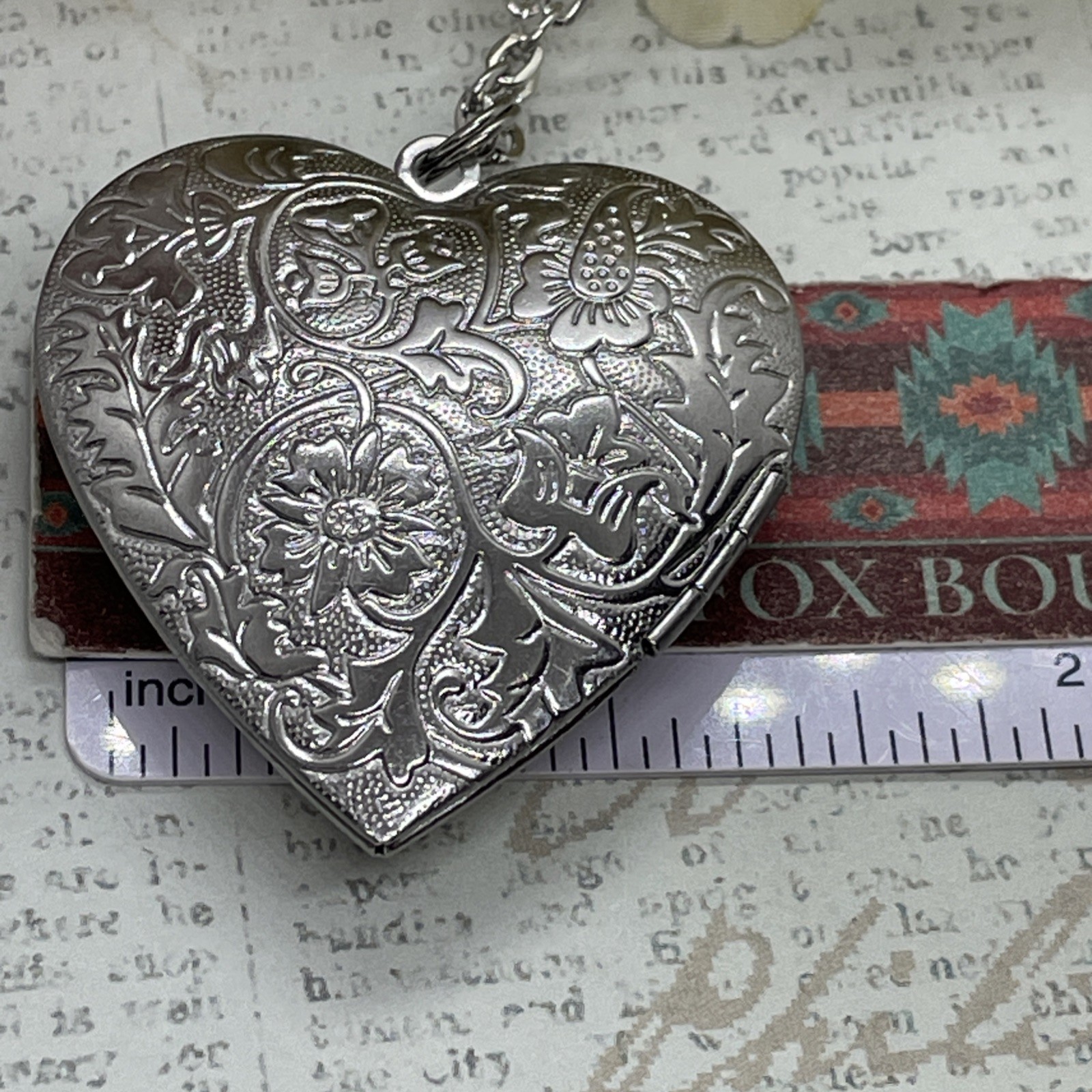Heart Silver Locket Angel Cameo Mom Love Necklace Photo Bride bridal wedding