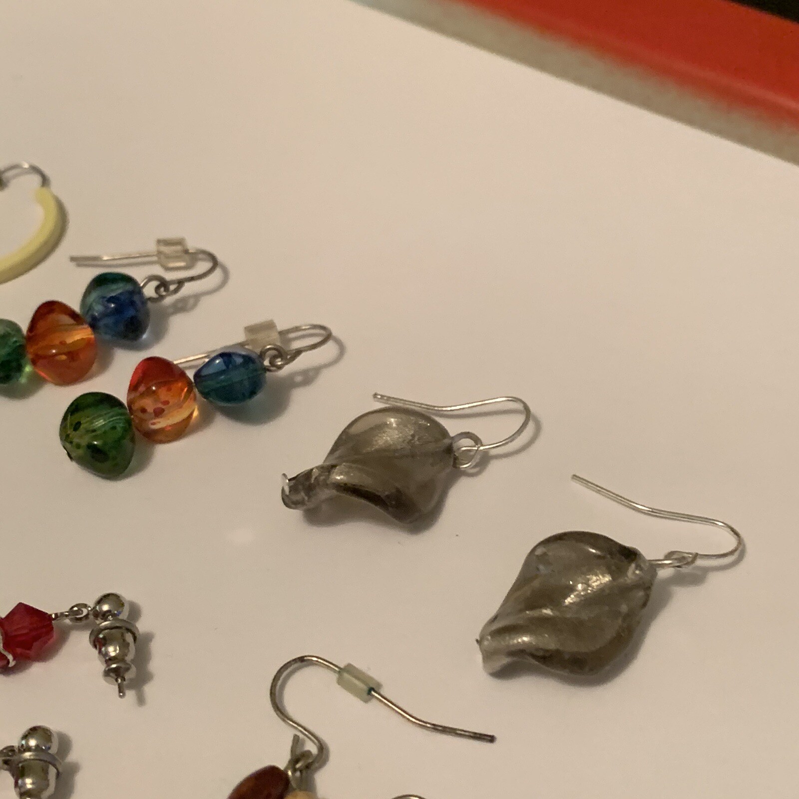 Lot Of 8 Vintage – Modern Costume Earrings Pierced Variety – Dangle, Beaded, Etc