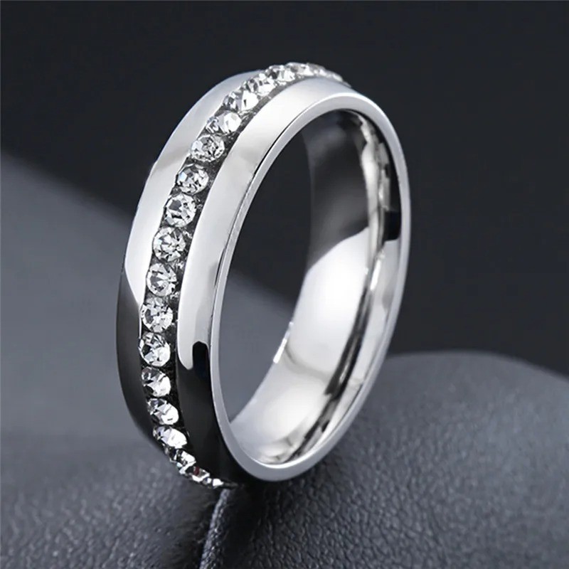 Silver Plated Ring Women’s Mens Jewelry Titanium Rings Wedding Lab-Created