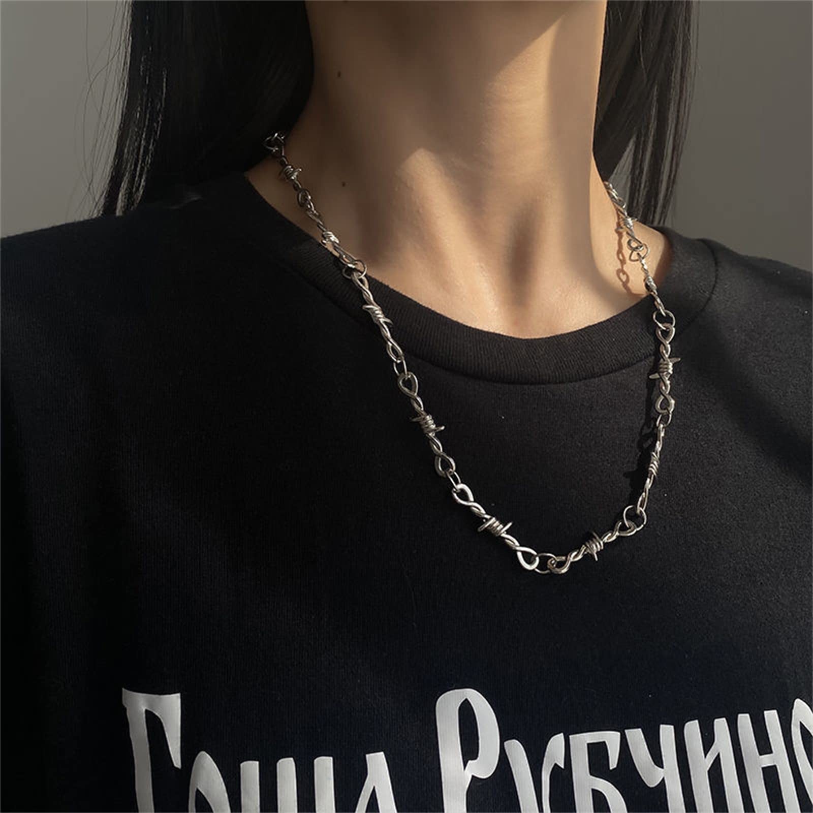 Unisex Gothic Thorns Choker Necklace for Men Women Personalized Punk Hip Hop …