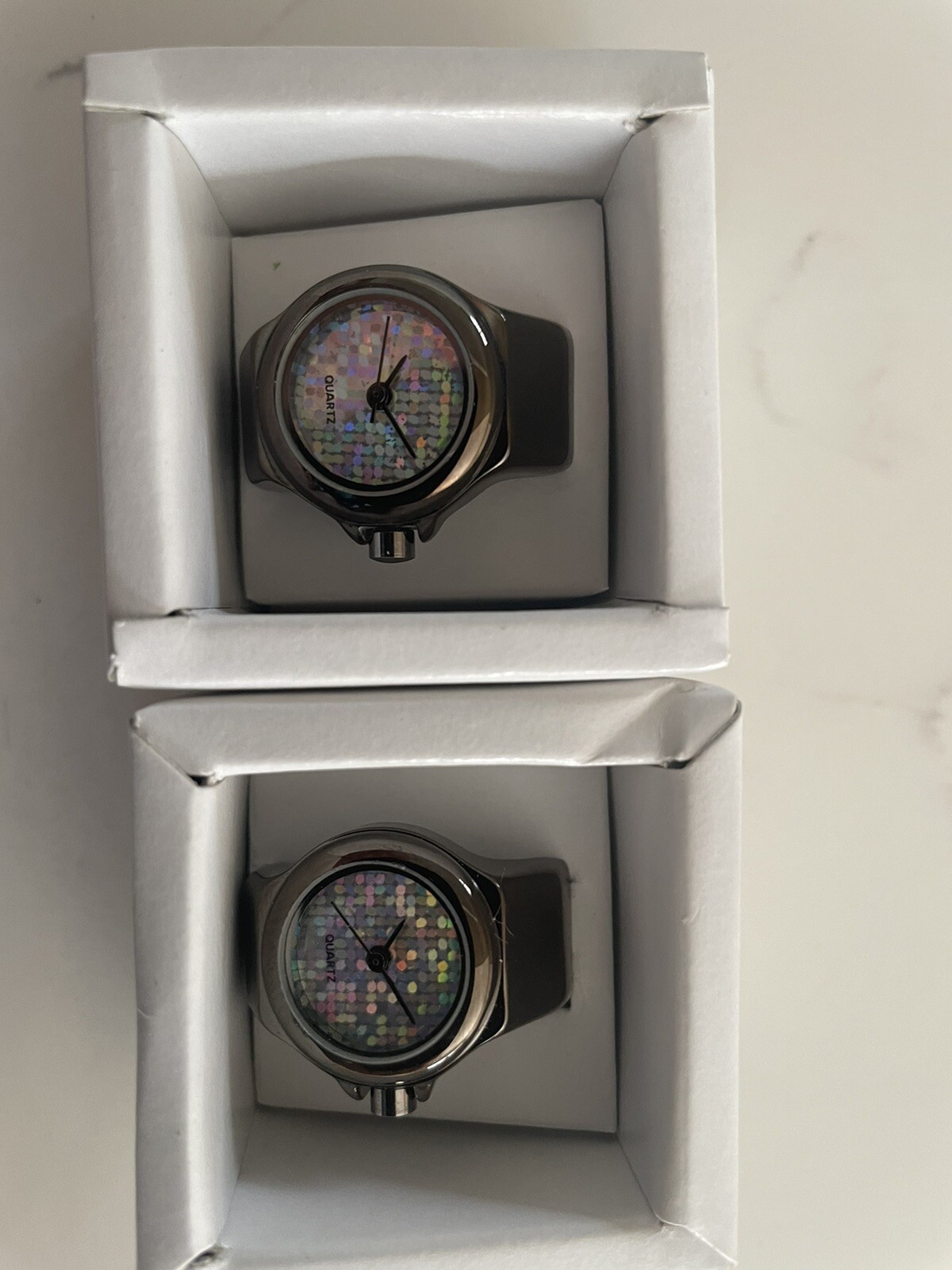 2 new finger Ring Watches-stretch Band -USA vendor (buyer Gets Both Rings)