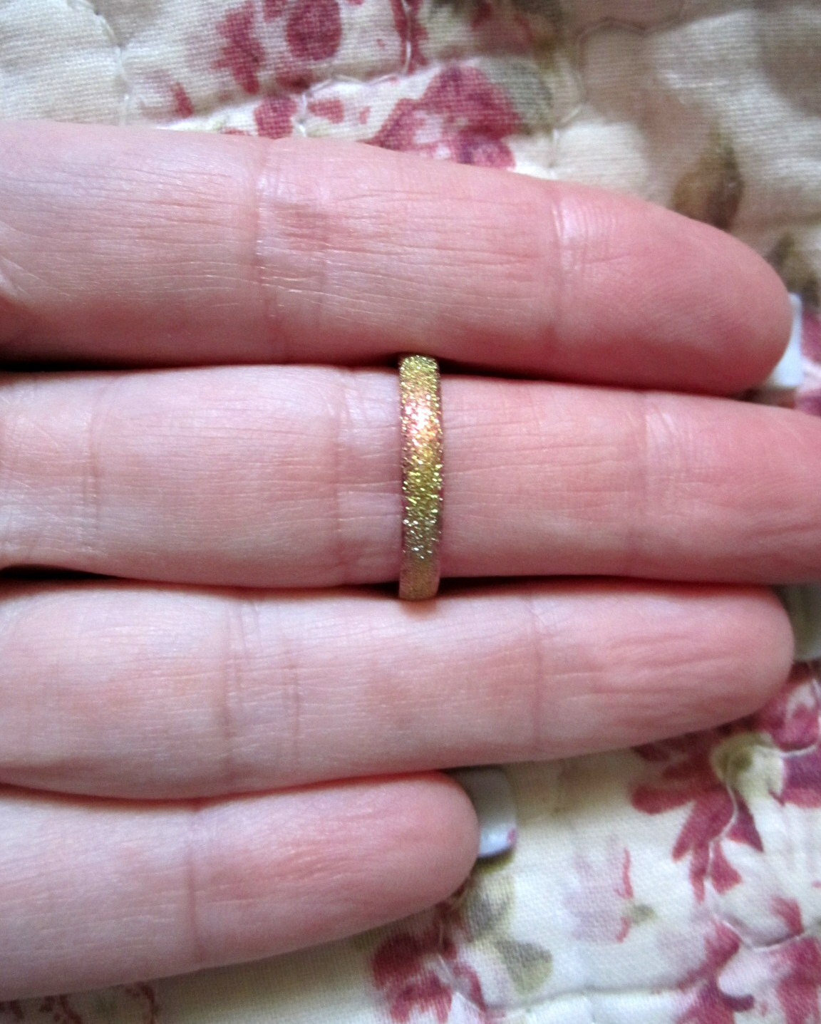 Rainbow Ring Thin Steel Band – Wedding Promise Engagement – SIZE OPTIONS