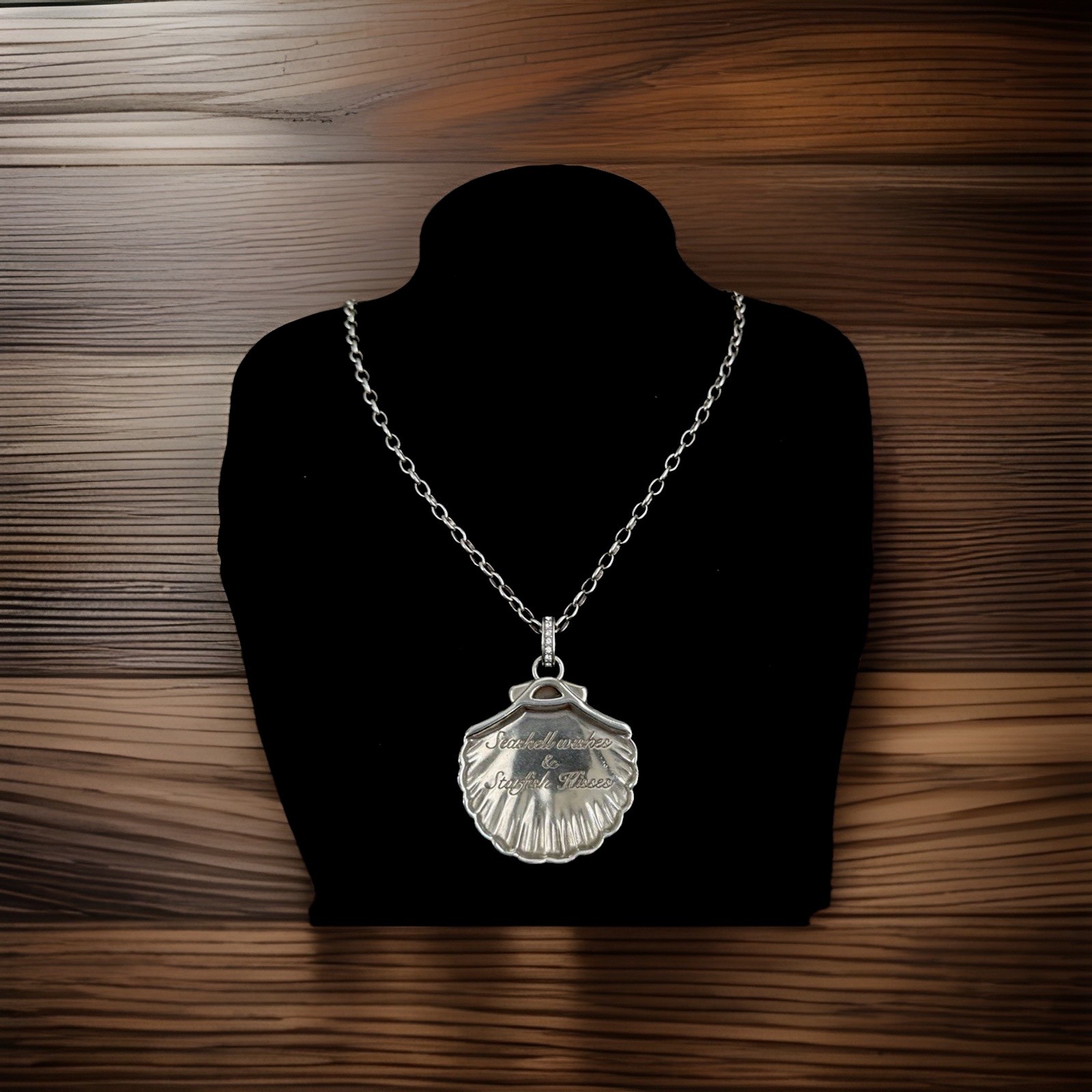 Brighton Necklace Sea Shore Scallop Shell Convertible Pendant NWT