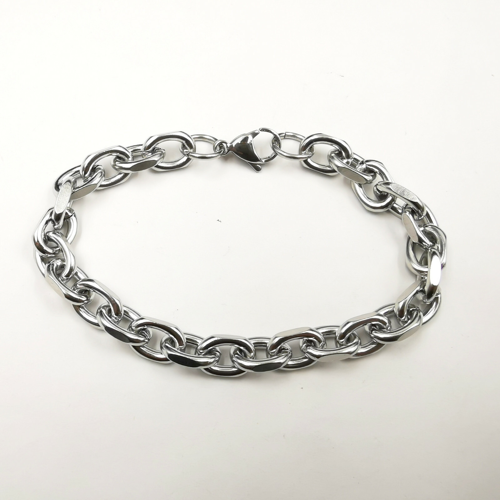 8mm Men’s Women bracelet / Anklets / necklace S.steel rollo polyhedral chain