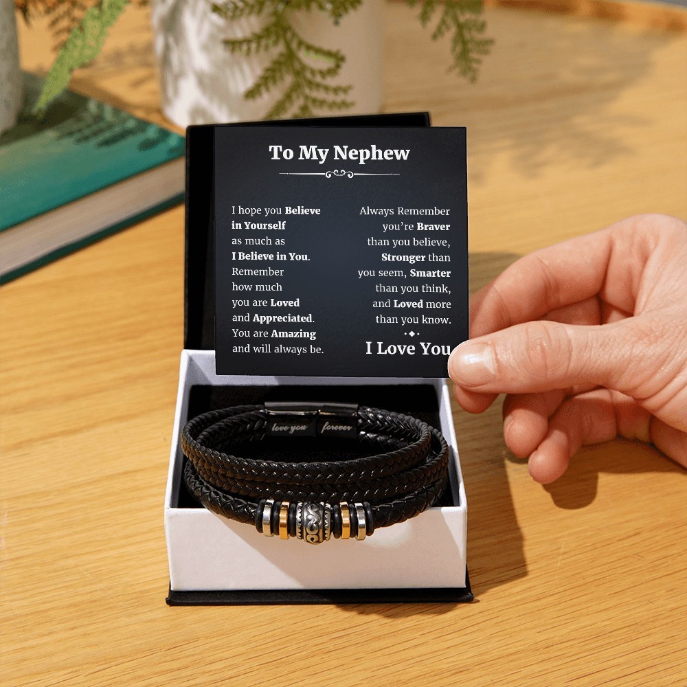 To My Nephew Bracelet Gift Christmas Gift Love You Forever