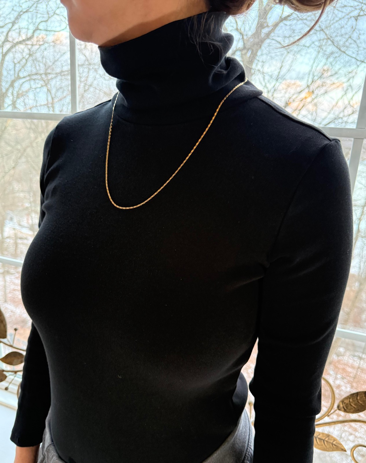 22K Gold Plated Chain Necklace 2mm 24″ – Luxury pouch gifts
