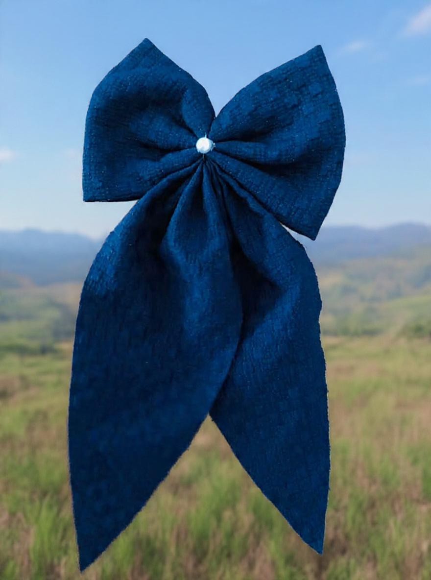Large 8 inch pearl Bow Hair Clip Fabric Handmade Clip Hair Bow Women Accessories