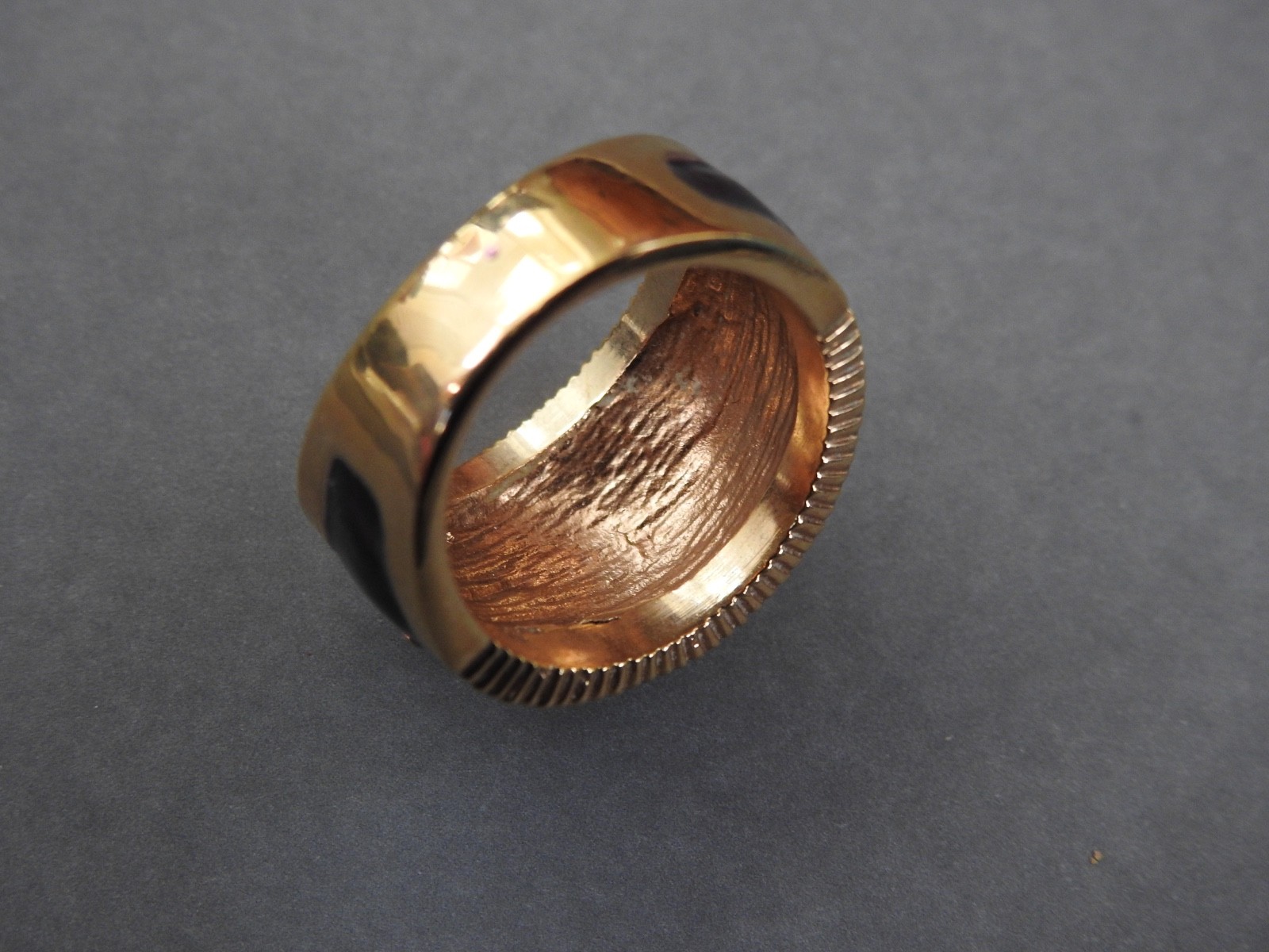 PURPLE Enamel , clear stones and gold-plated band ring 8 SETA