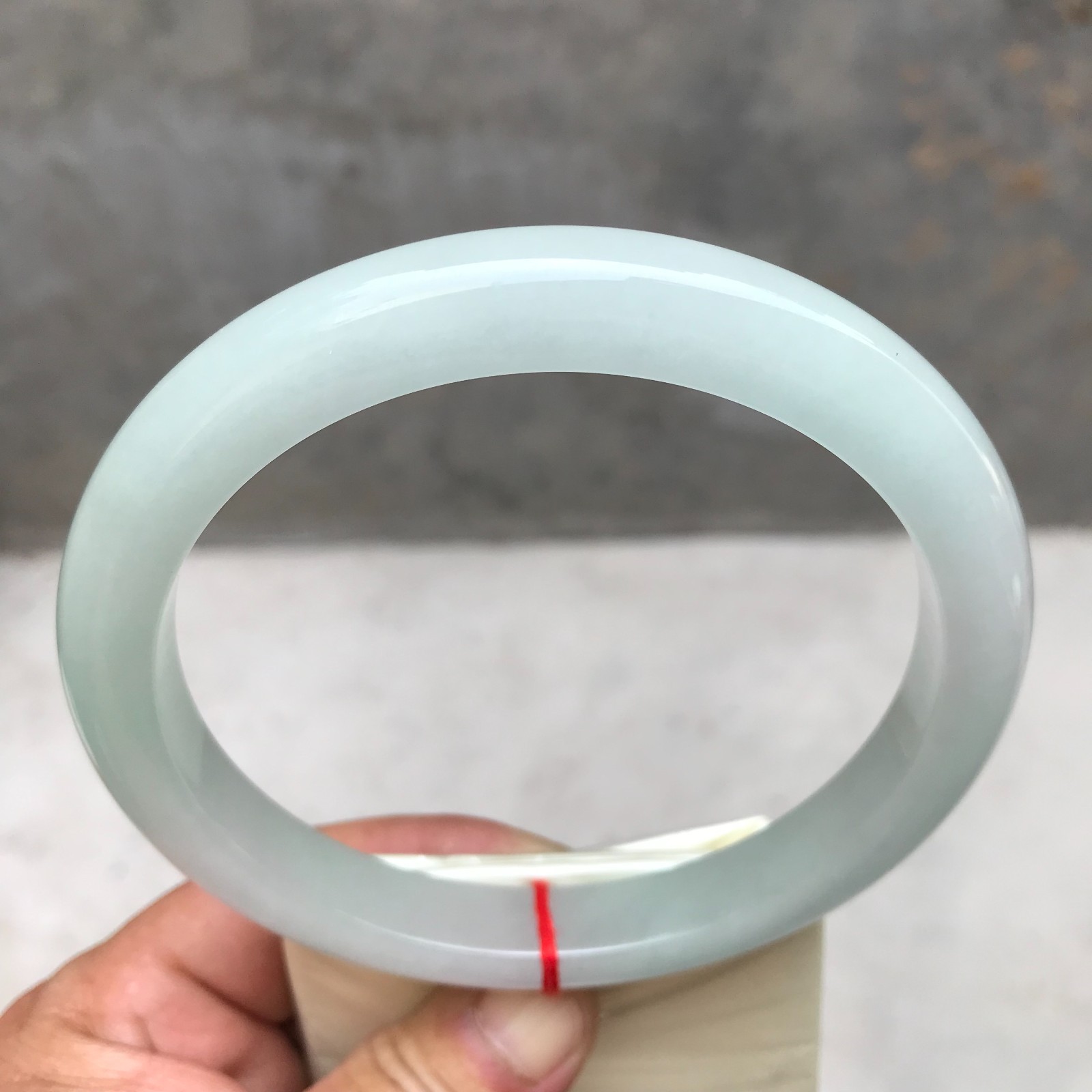 84MM Natural Icy Green Jadeite Jade Bracelet Burma Jadeite Jade Big Bangle
