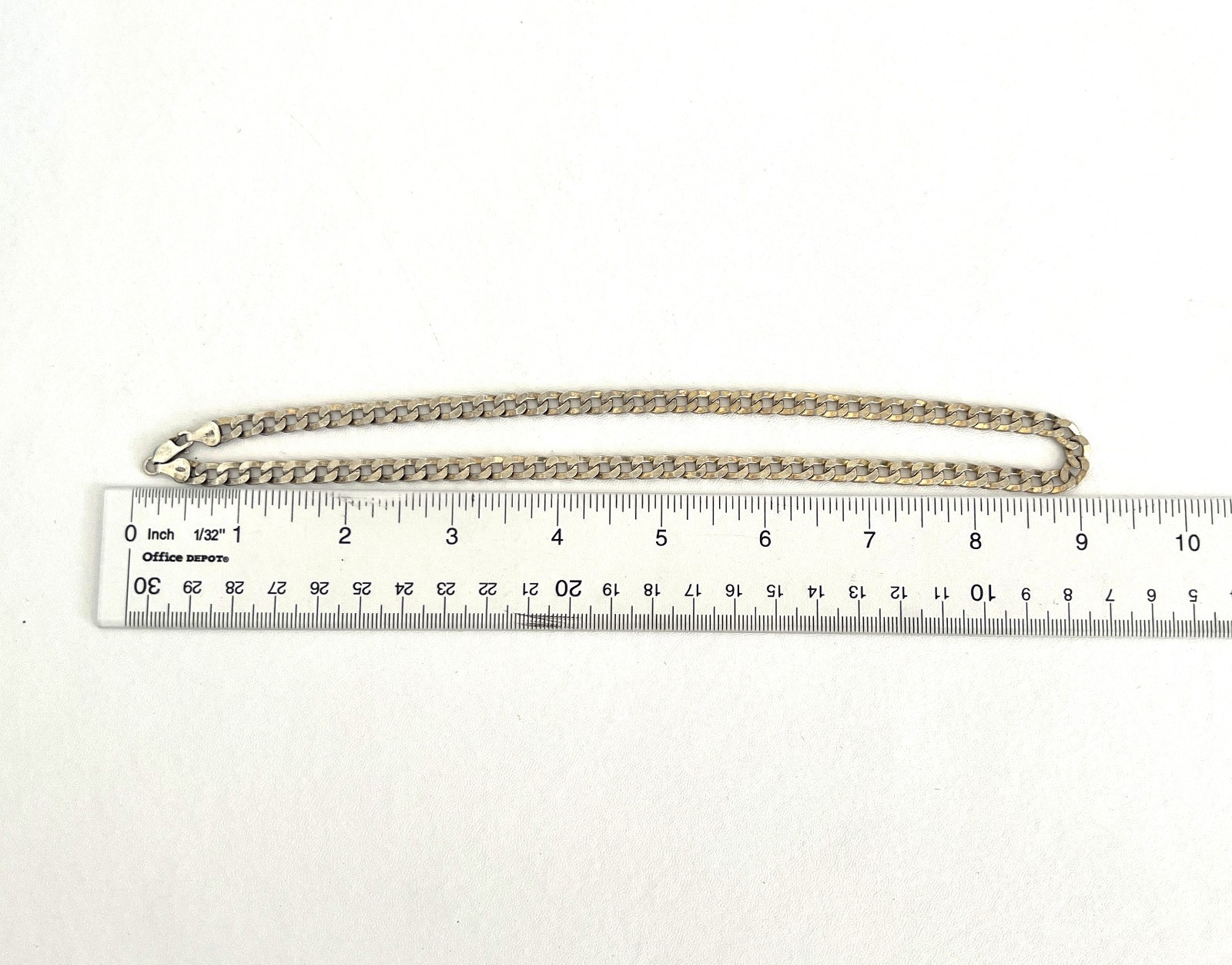 JJN103 Italian 925 Silver Gold Plate Pave Diamond Cut Miami Cuban Curb Chain 18″