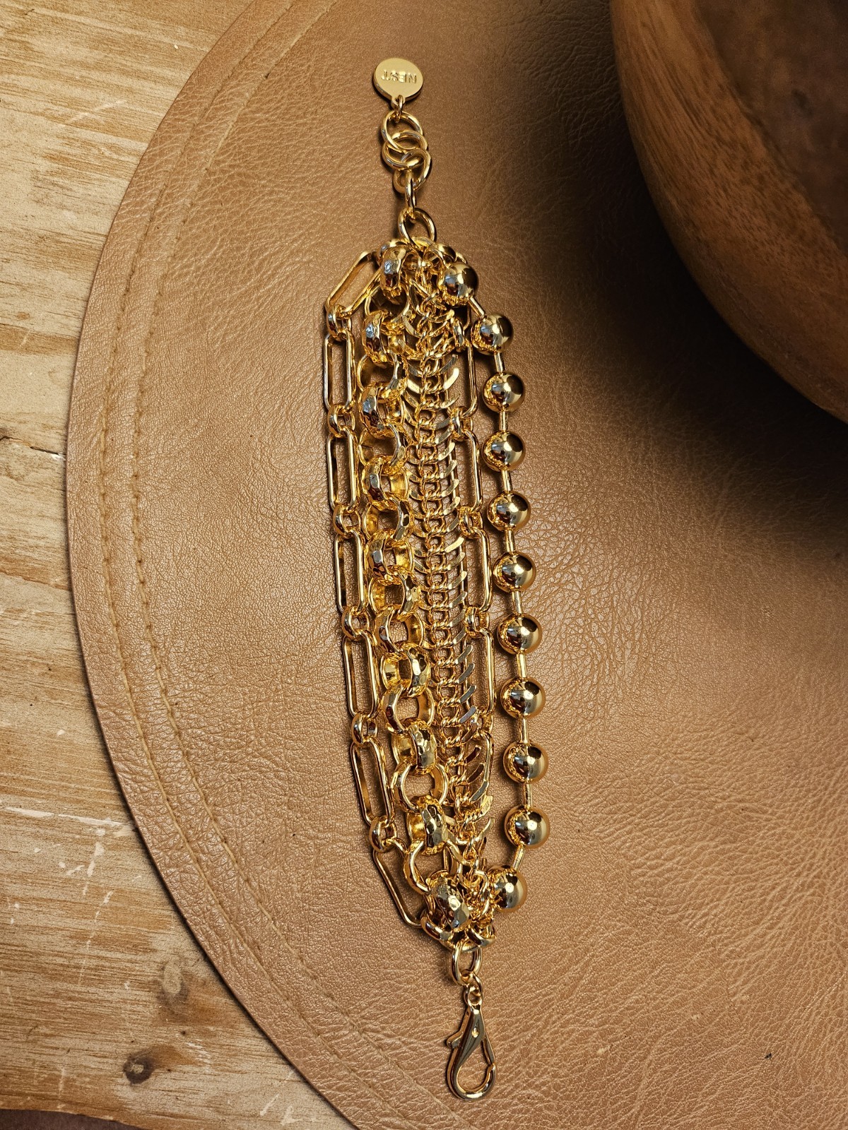 Beautiful! 22k Gold plated Nest multi chain Bracelet | Neiman Marcus (orig $195)