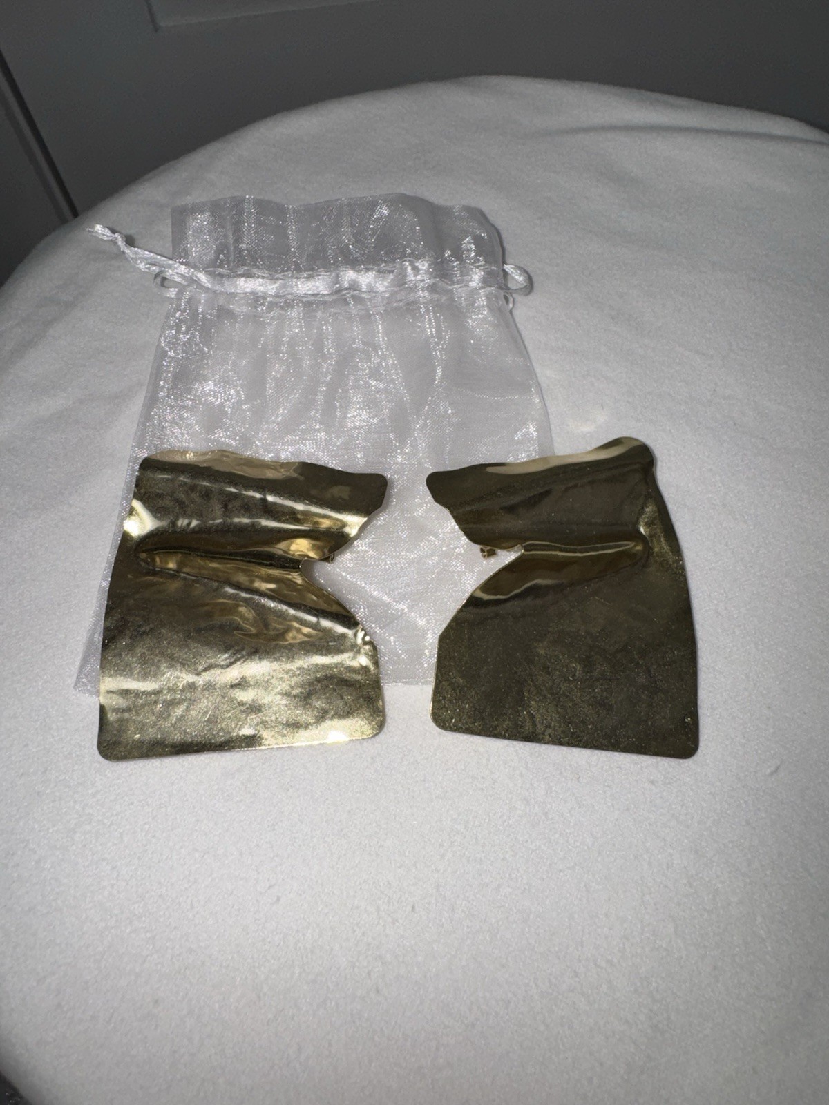 Adolfo Dominguez Pleated Metal Earring/OS