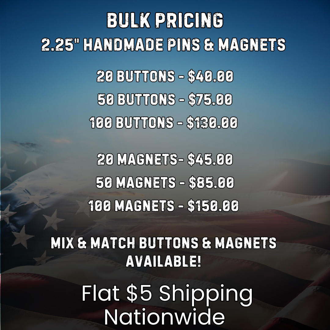 Custom Campaign Buttons & Magnets | 2.25″ Personalized Election Pins