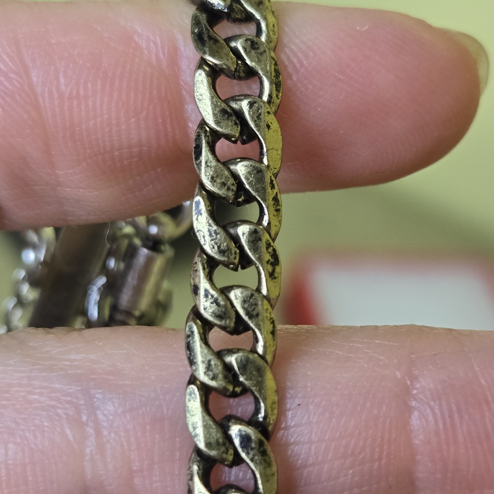 Jenny Bird Bracelet Two Tone Mixed Chain Link Multi Strand Jewelry Signed