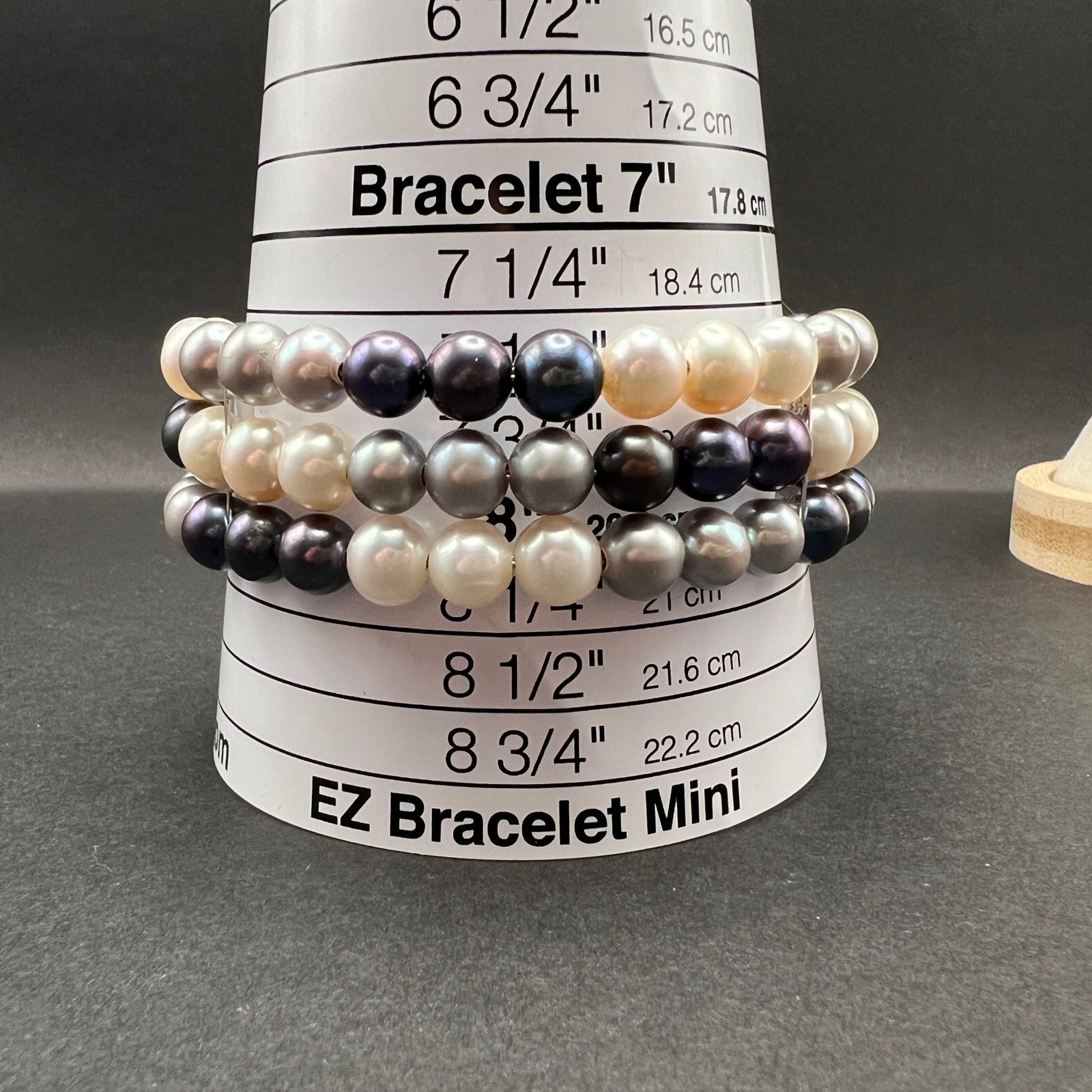 IPS Pearl Bracelet Peacock Cream Sterling Silver Freshwater Coil Memory Wire