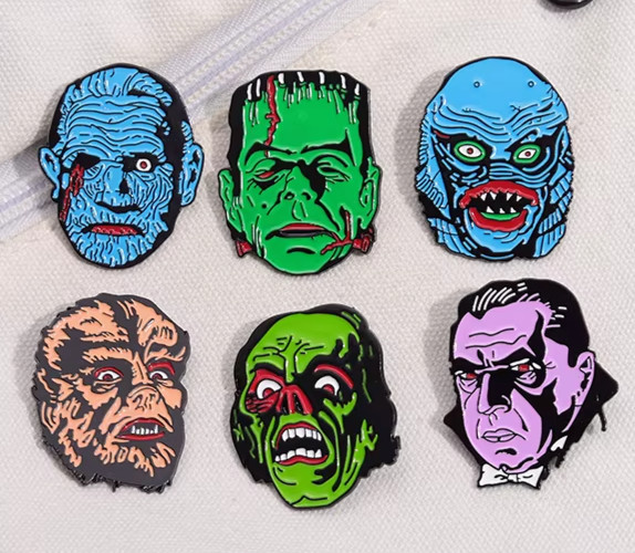 Dracula Themed Metal/Enamel 1.50″ x .1.0″ Character Pin