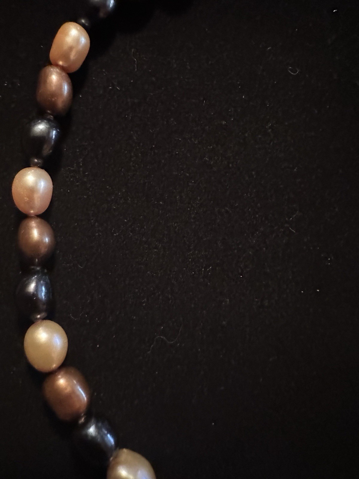 Honora Cultured Pearl Jet Leopard Necklace Brown Black 17 In Sterling Clasp